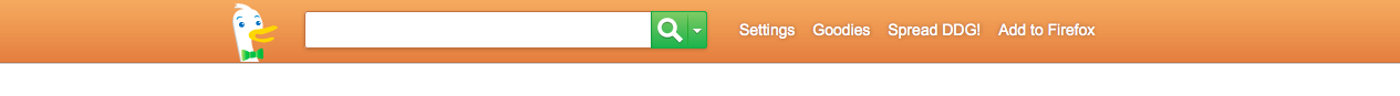 DuckDuckGo - Orange header