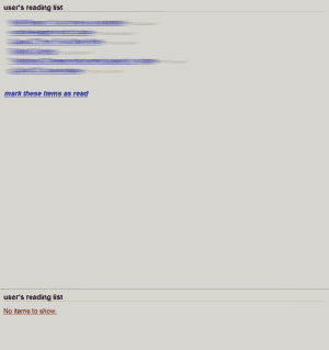 Google Reader Mobile: clean and beige