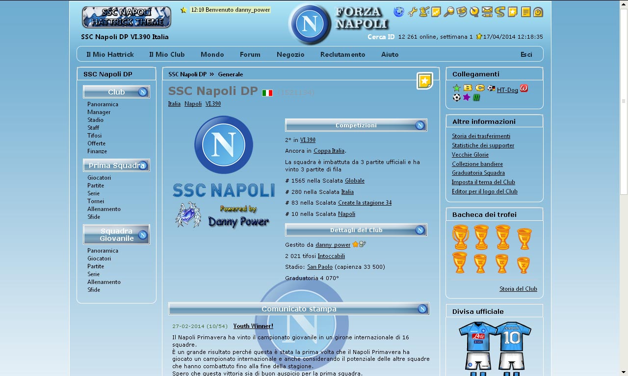 SSC Napoli Hattrick Theme v1.24
