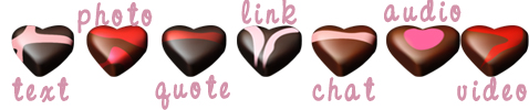 Chocolate hearts Tumblr icons