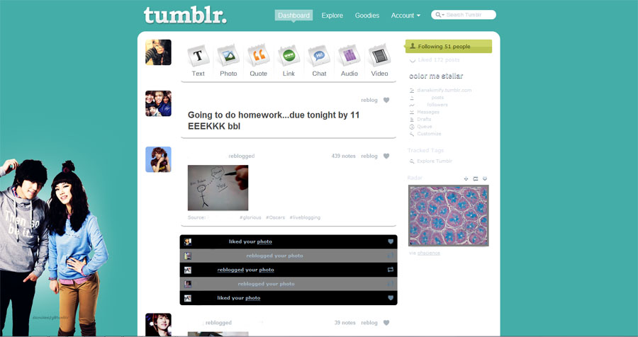 Kim Bum & Suzy Tumblr Dashboard