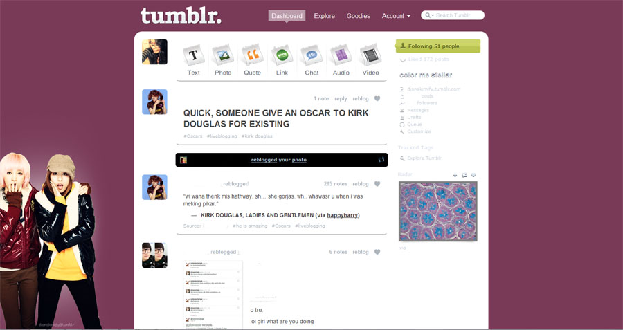 miss A's Jia & Fei Tumblr Dashboard