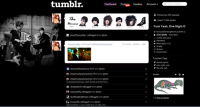 The Horrors Strange House Tumblr dashboard