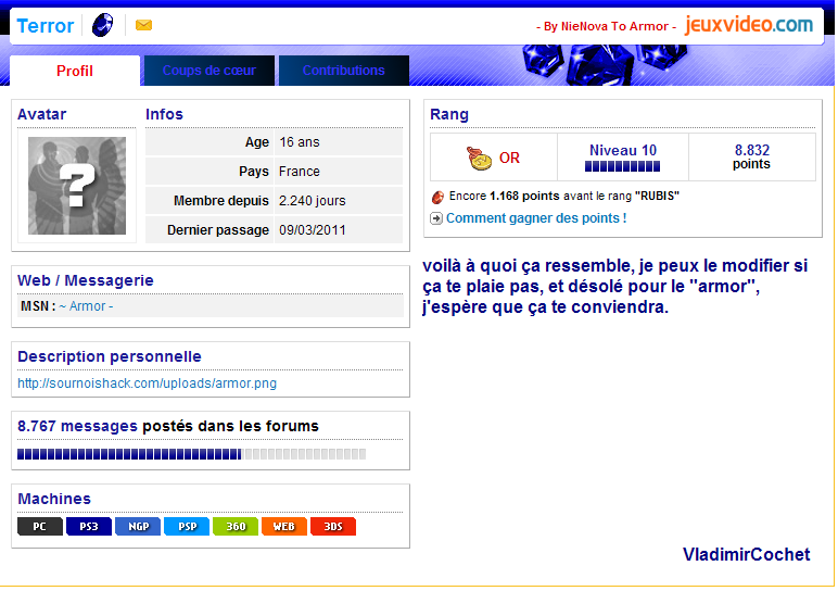 JeuxVideo.Com (JVC) CDV Dark Saphir by NieNova