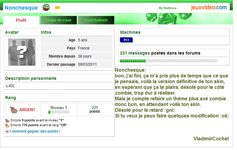 JeuxVideo.Com (JVC) CDV zombie emeraude by NieNova