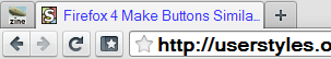 Firefox 6 Make Buttons Similar to Tabs-Windows