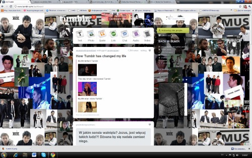 Muse theme for Tumblr dashboard