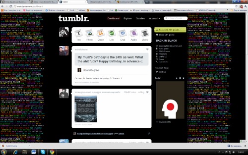 Muse songs (theme for Tumblr dashboard)