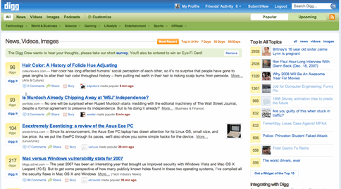 Digg - Web 2.0 style