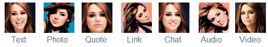 Miley Cyrus tumblr icons.