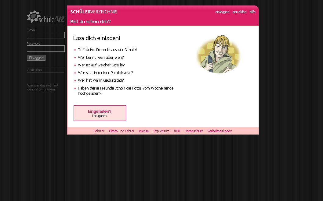 SchülerVZ Schwarz-Pink