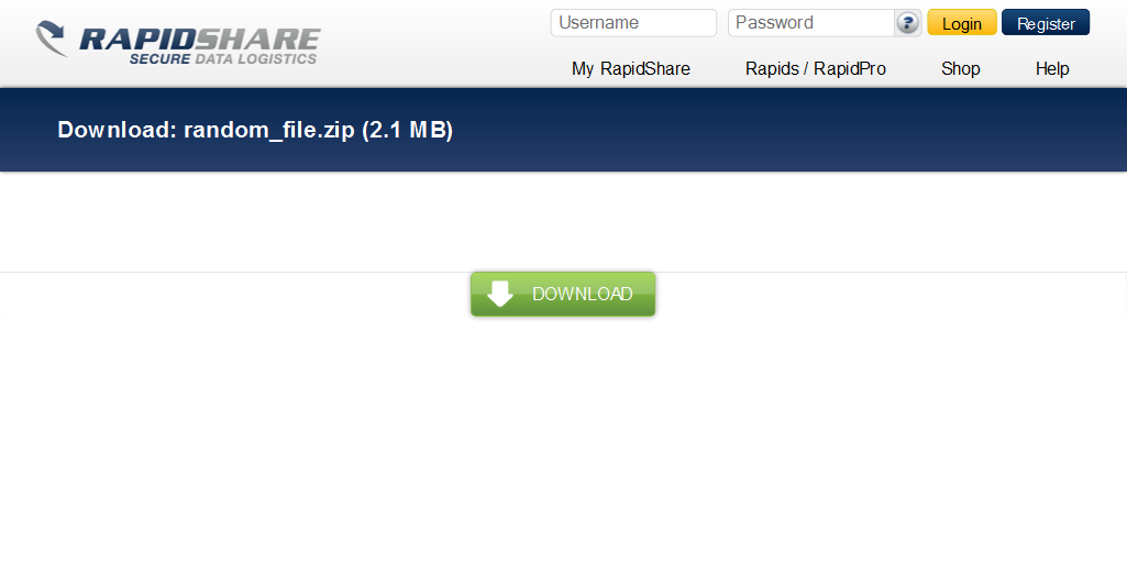 Rapidshare.com (Free User) - Clean