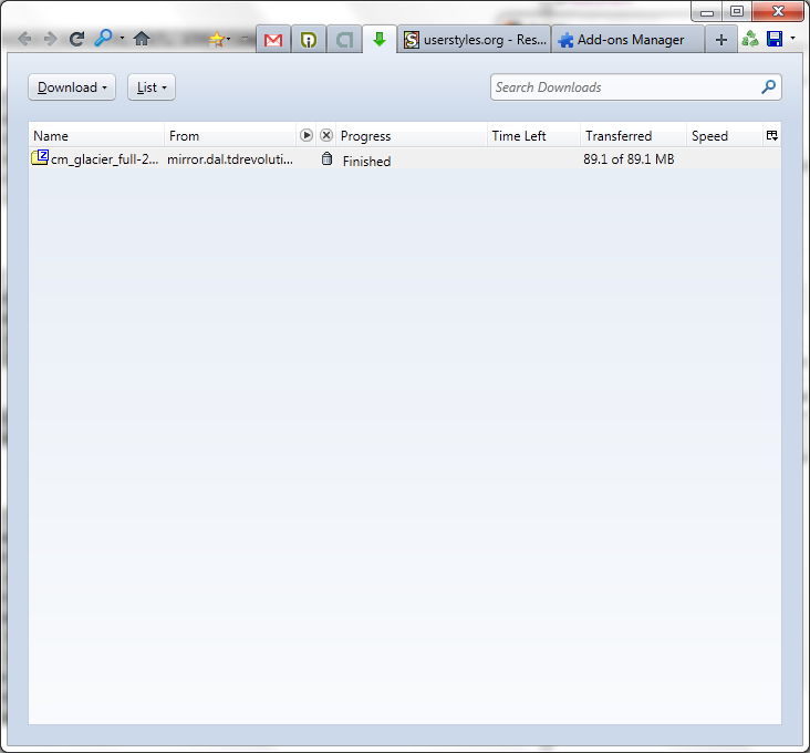 Firefox 4 - In-content (tabbed) Download Manager
