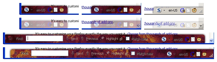 Firefox 4 Addonbar Simple transparent style