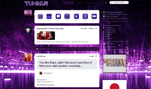 TRON tumblr theme