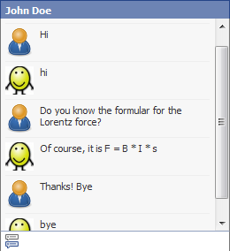 Facebook: Plain-text chat messages