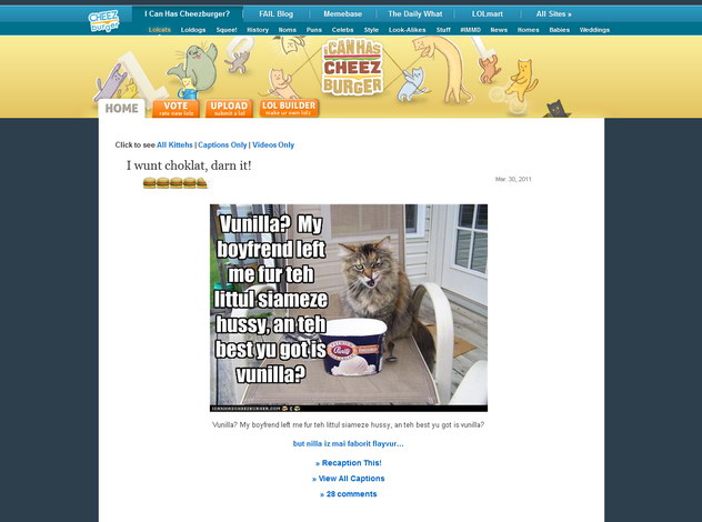 Fail Blog, Memebase, Cheezburger -> Make Prettier