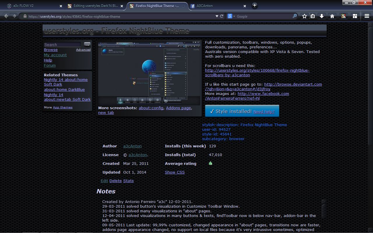 NightBlue userstyles version III