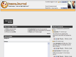 InsaneJournal portal, greyed