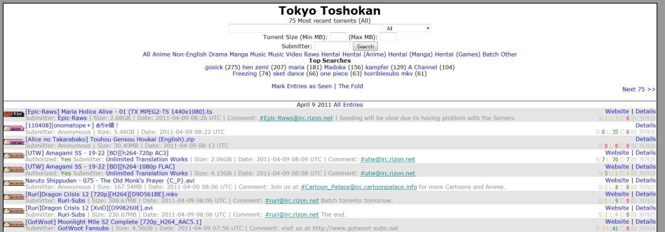 Tokyo Toshokan Compact layout