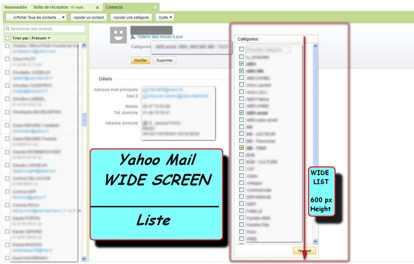 DEPRECATED - Yahoo Mail -  WideBOX Contact-Liste