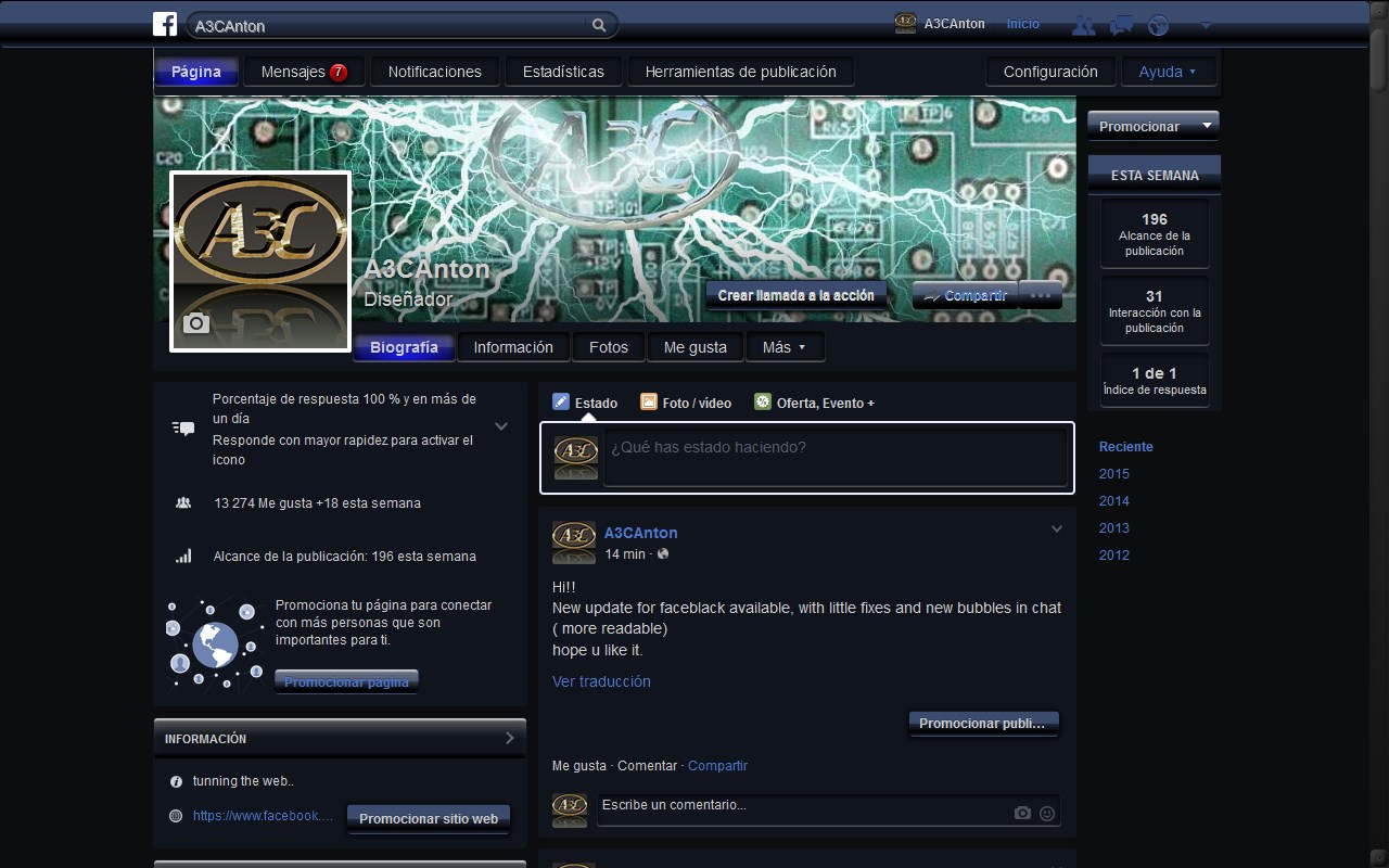 NightBlue Facebook by a3cAnton