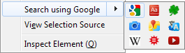 Context search [&RG] icon-only list