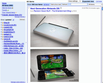 Google Reader - Super Clean