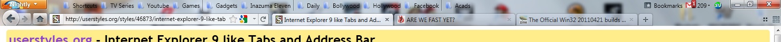 Internet Explorer 9 like Tabs and Address Bar