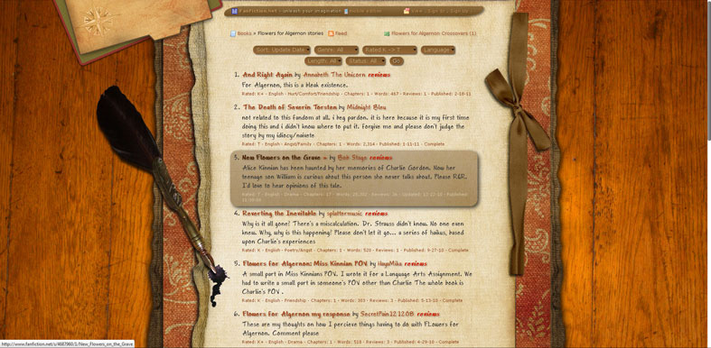 Fanfiction.net - A whole new website for your eyes