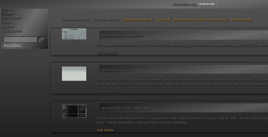 Userstyles.org Noir