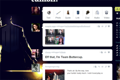 Tumblr dashboard - Doctor Who
