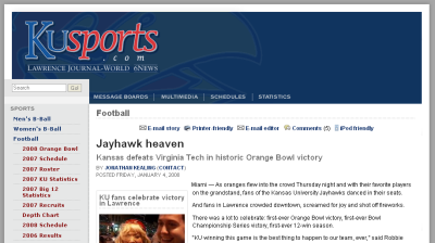 KUsports.com Cleanup