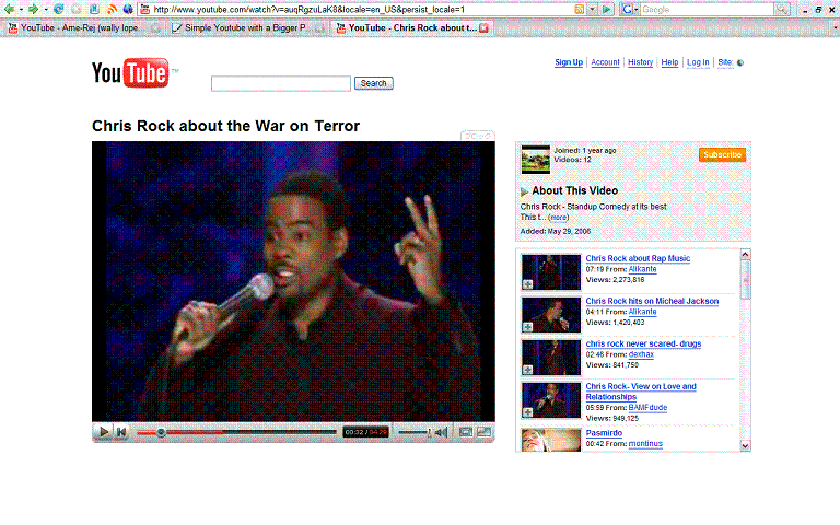 Simple Youtube with a Bigger Player: UPDATED!
