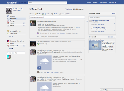 Facebook - Easy viewing theme.