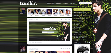 nick jonas tumblr dash/menu