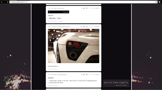 all of the lights. - Tumblr Dashboard Theme