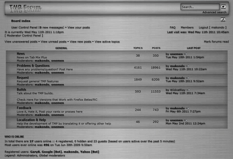 Tab Mix Plus forum Brushed