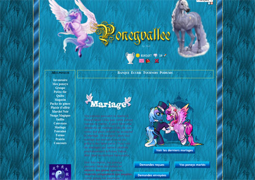 poneyvallee theme bleu