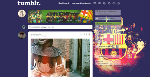 FC Barcelona dashboard theme