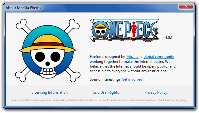 About Firefox: One Piece