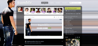 joe jonas tumblr dash/menu