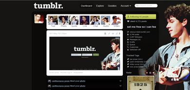 nick jonas tumblr dash/menu 5