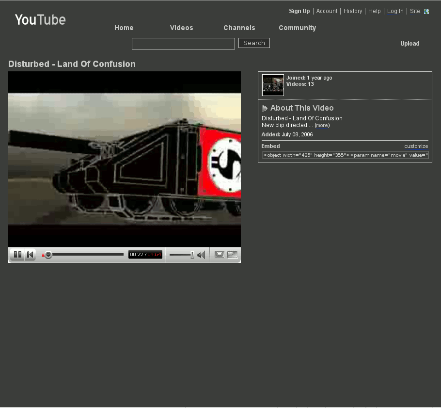 YouTube UberMinimalist Dark