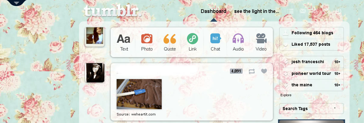 cute floral (tumblr dashboard)