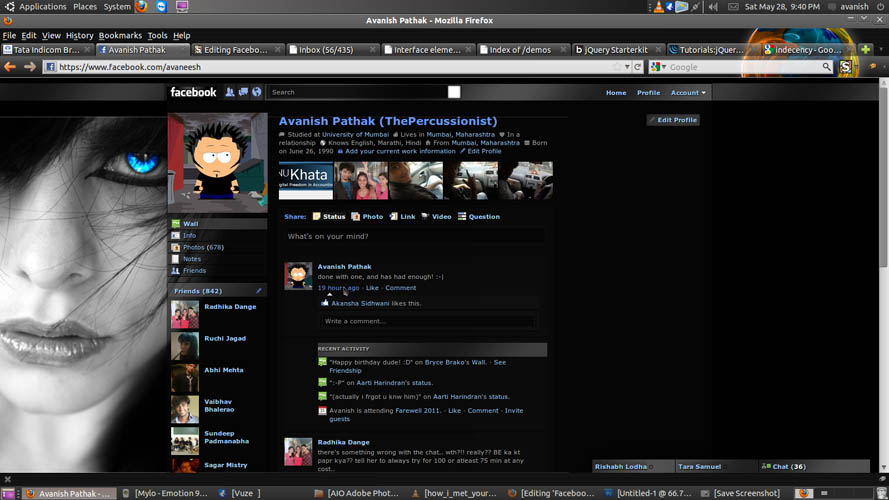 Facebook - Dark Blue Girl by Avanish (no ads)