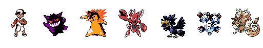 Pokemon GS team dash icons