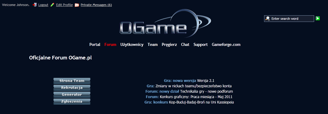 Ogame Board Light - FF + Chrome [SKIN]