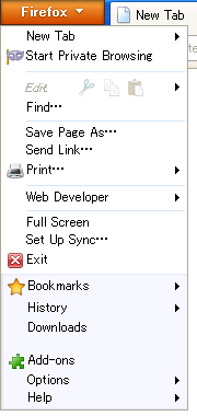 Firefox - Appmenu Popup display vertical