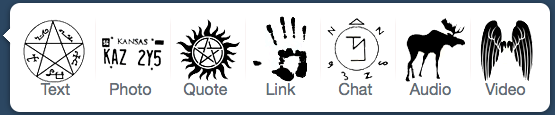 Tumblr - Supernatural Dash Menu Icons